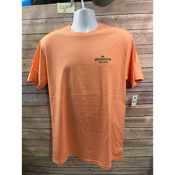 NWT Quiksilver Men's Small Orange T Shirt Waterman Collection Mahi Mahi - Picture 2 of 10